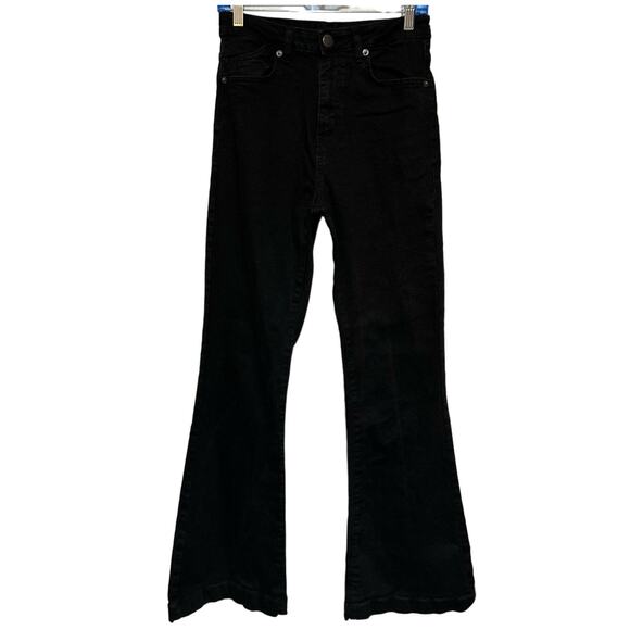 Nasty Gal Collection‎ Denim Women's Black Wide Leg/Flared Jeans Size 10 - Picture 1 of 6